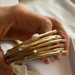 Natasha Couture Gold Bangle Set